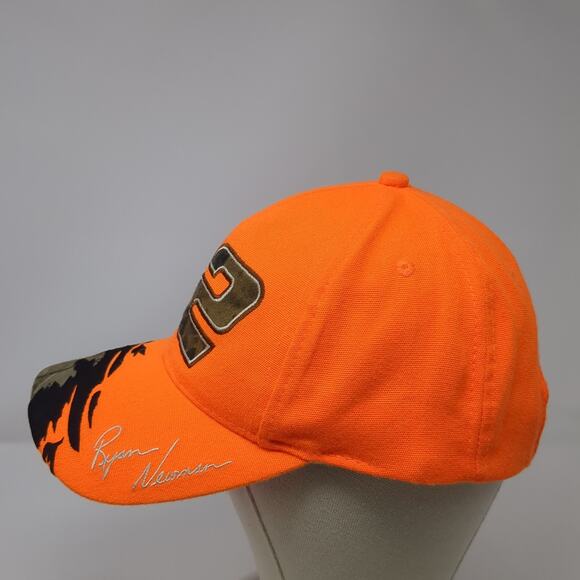 #12 Ryan Newman NASCAR Strapback Hat Orange One Size Embroidered Camo - Picture 3 of 9